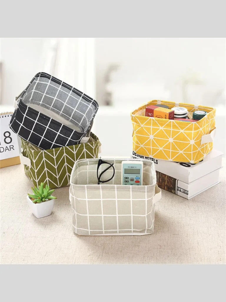 Wire Framed Washable Canvas Utility Bins