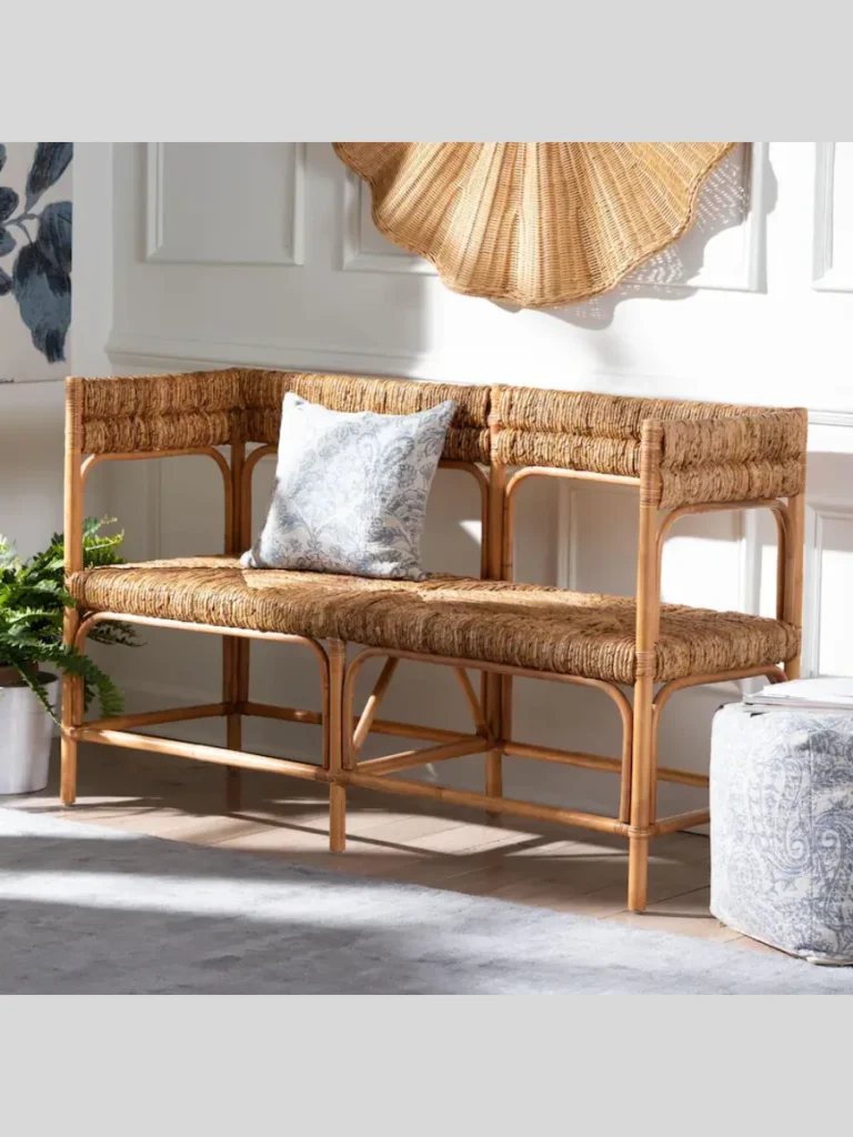 Woven Rattan Accent Benches