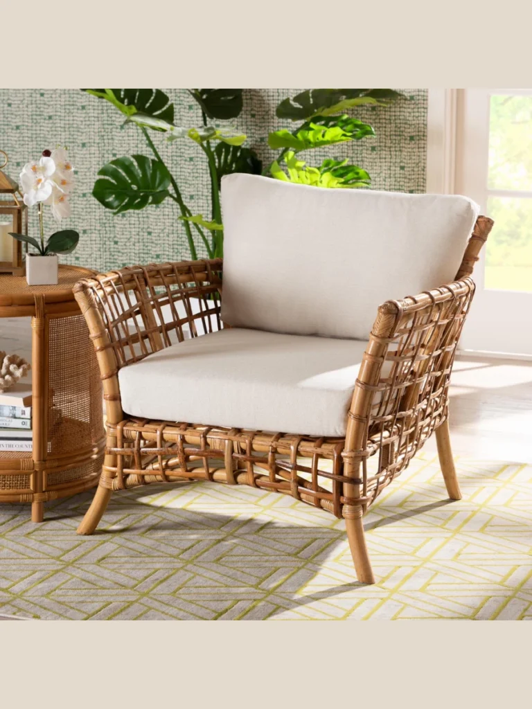 Woven Rattan Accent Chairs