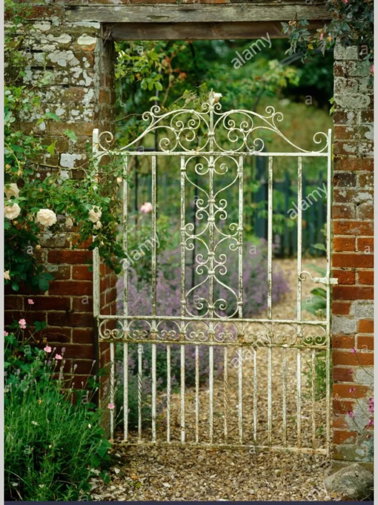 Wrought Iron Gate Sections as Vintage Wall Decor