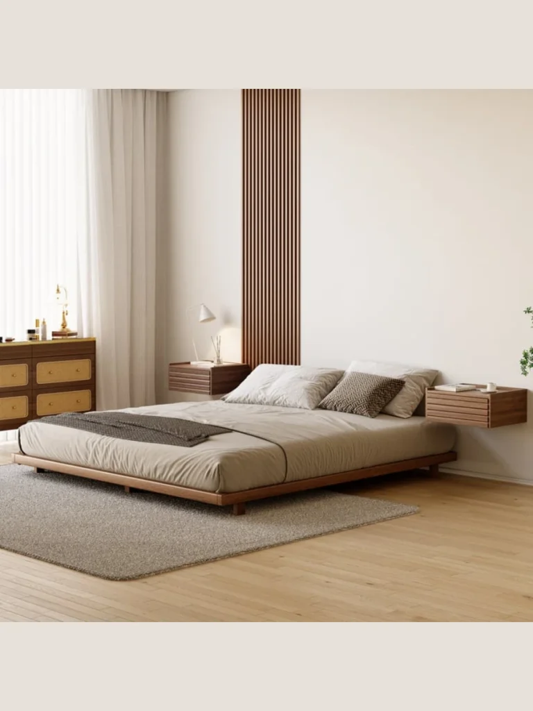 low-profile japanese inspired platform beds