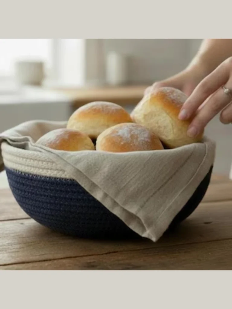natural unbleached cotton rope nesting bowls