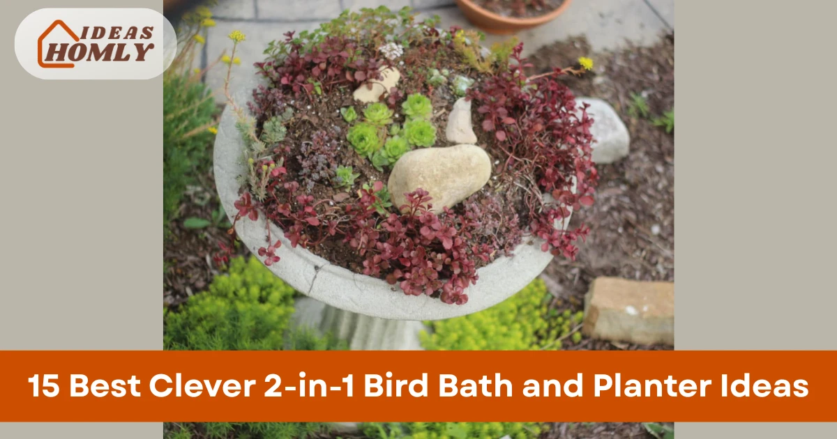 Clever 2-in-1 Bird Bath and Planter Ideas
