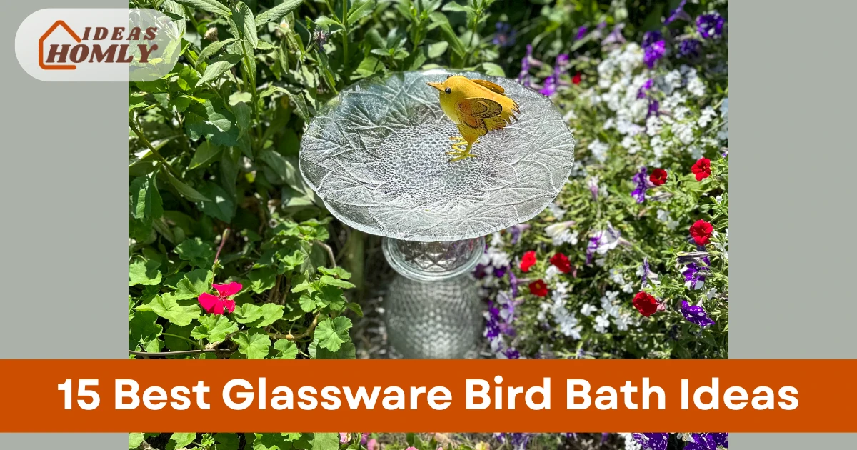 Glassware Bird Bath Ideas