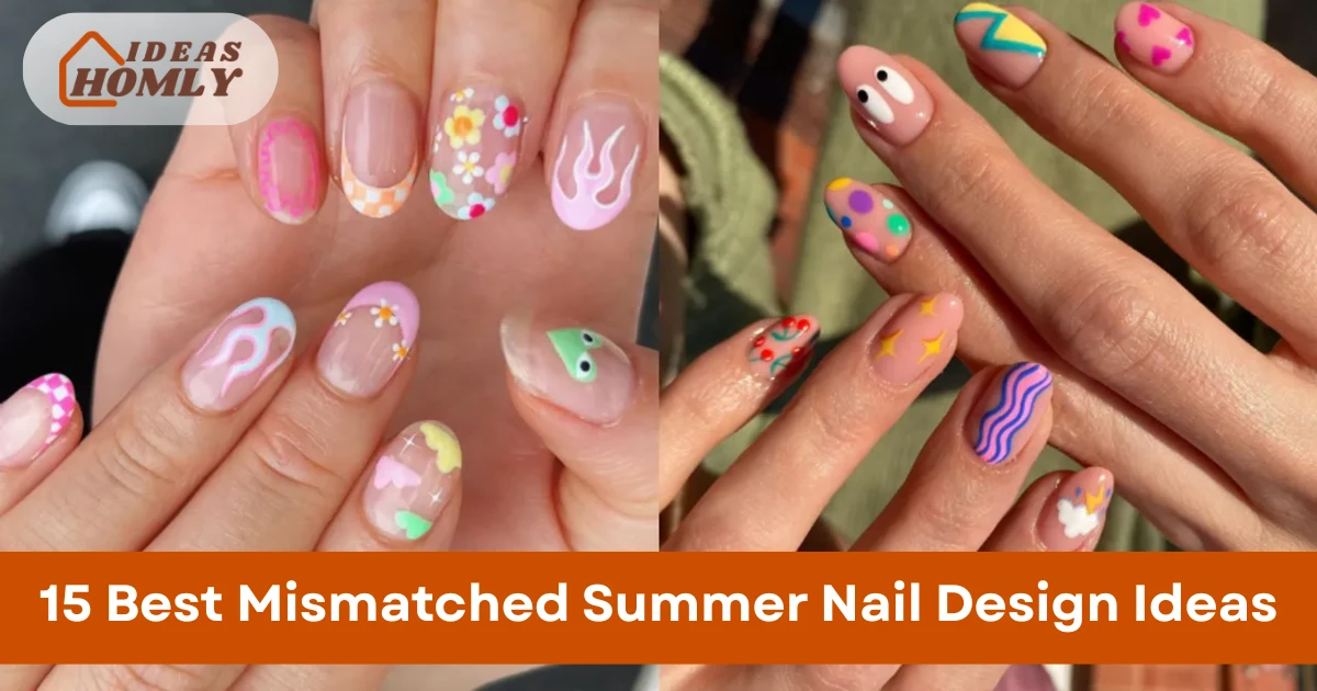 Mismatched Summer Nail Design Ideas