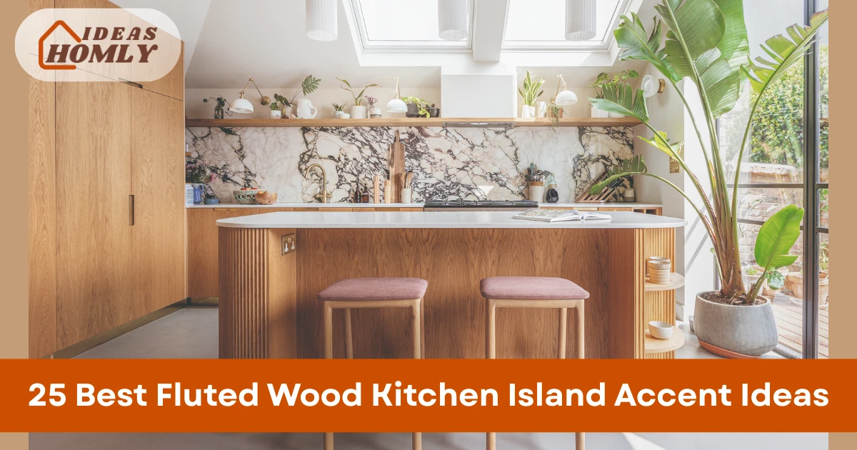 Fluted Wood Kitchen Island Accent Ideas