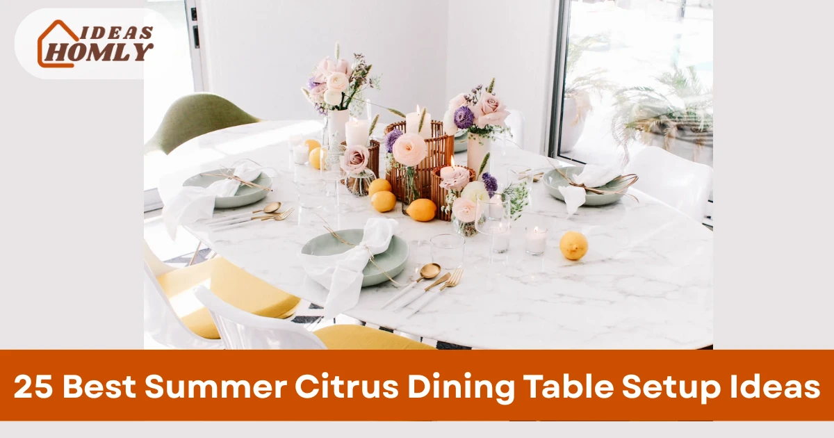 Summer Citrus Dining Table Setup Ideas