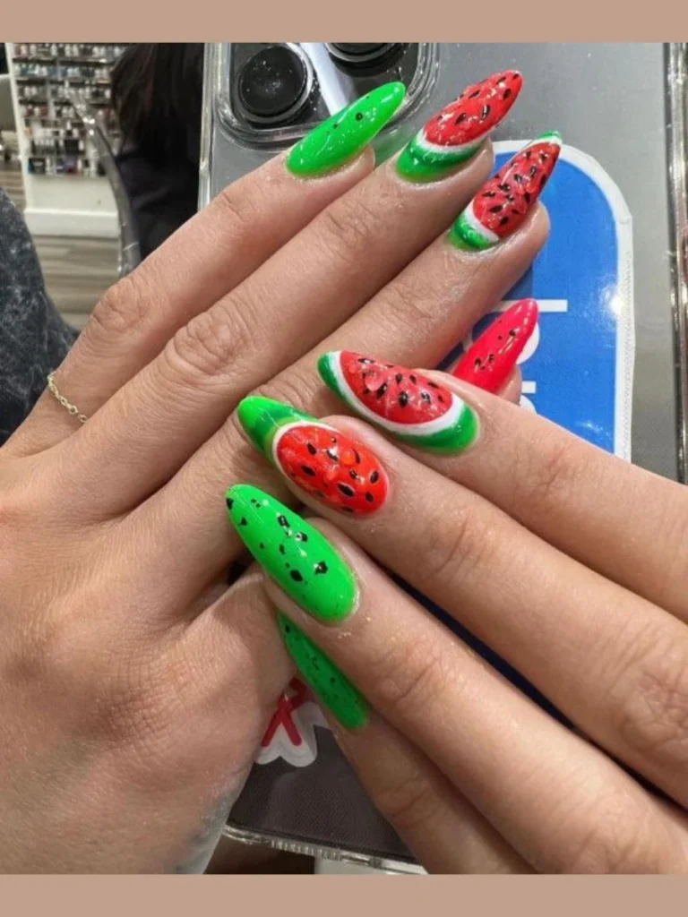 3D Raised Watermelon Wedge Segments