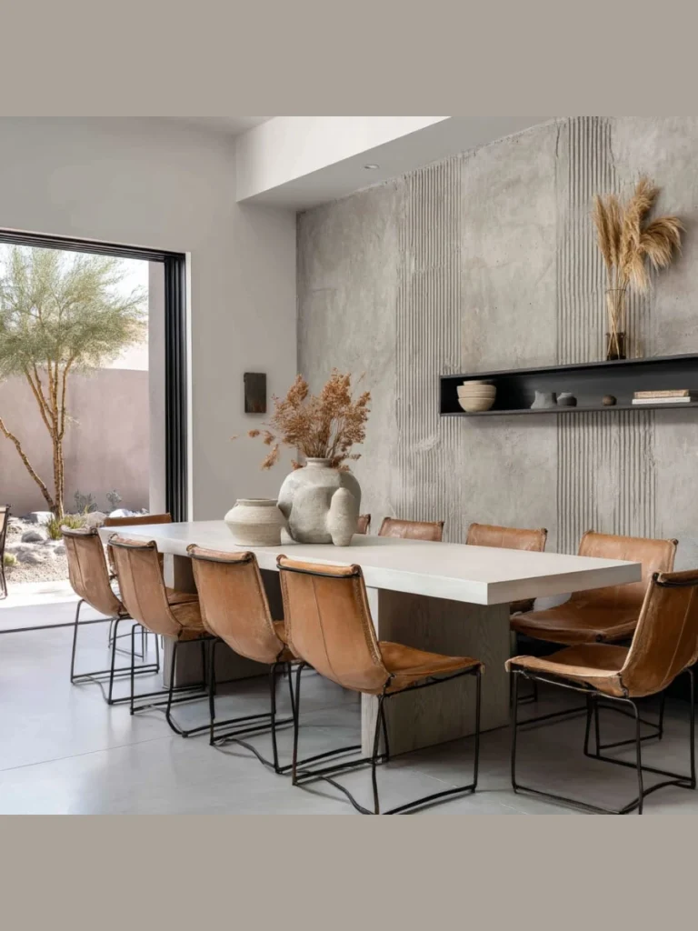 Abstract Clay Sculpture Accents for Open Shelving