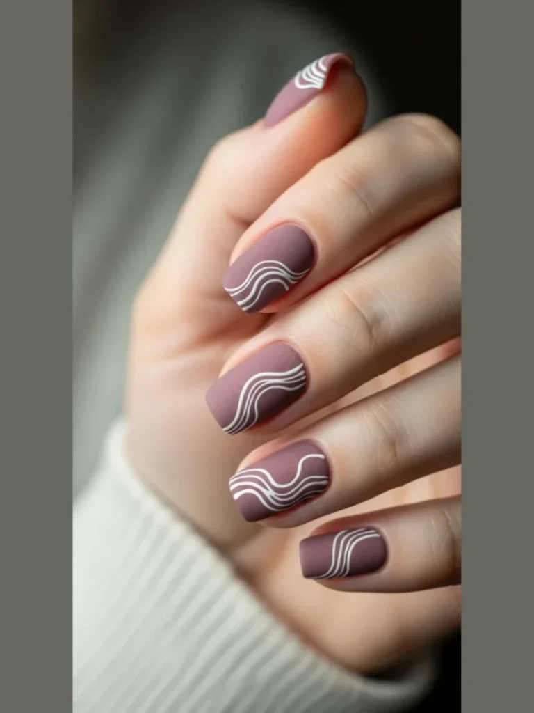 Abstract Velvet Matte Wave Borders