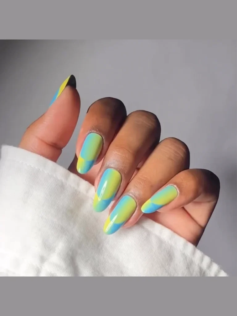 Acid Chartreuse Neon Side Swept Columns