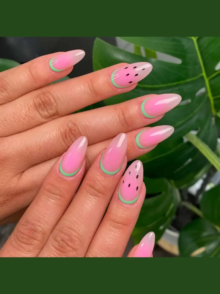 Acid Watermelon Reverse French Crescents