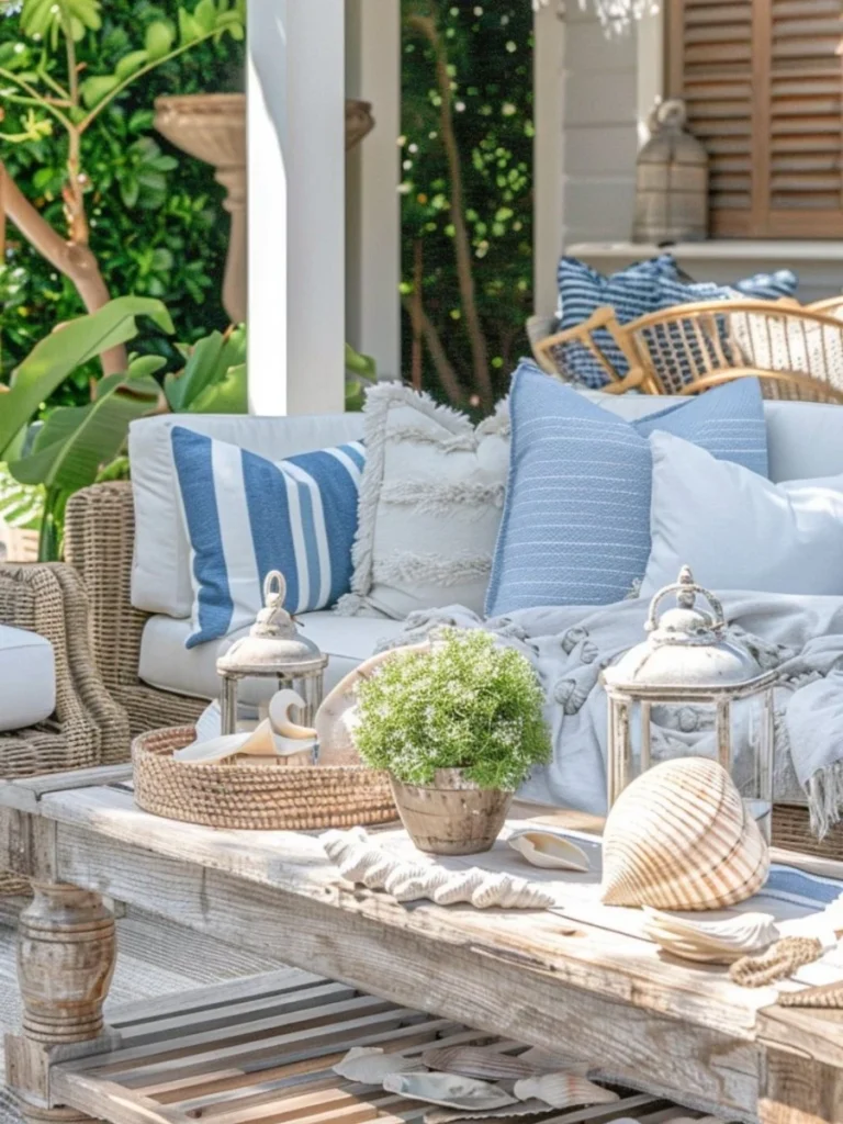 Aegean Blue Canvas and Clay Pillows