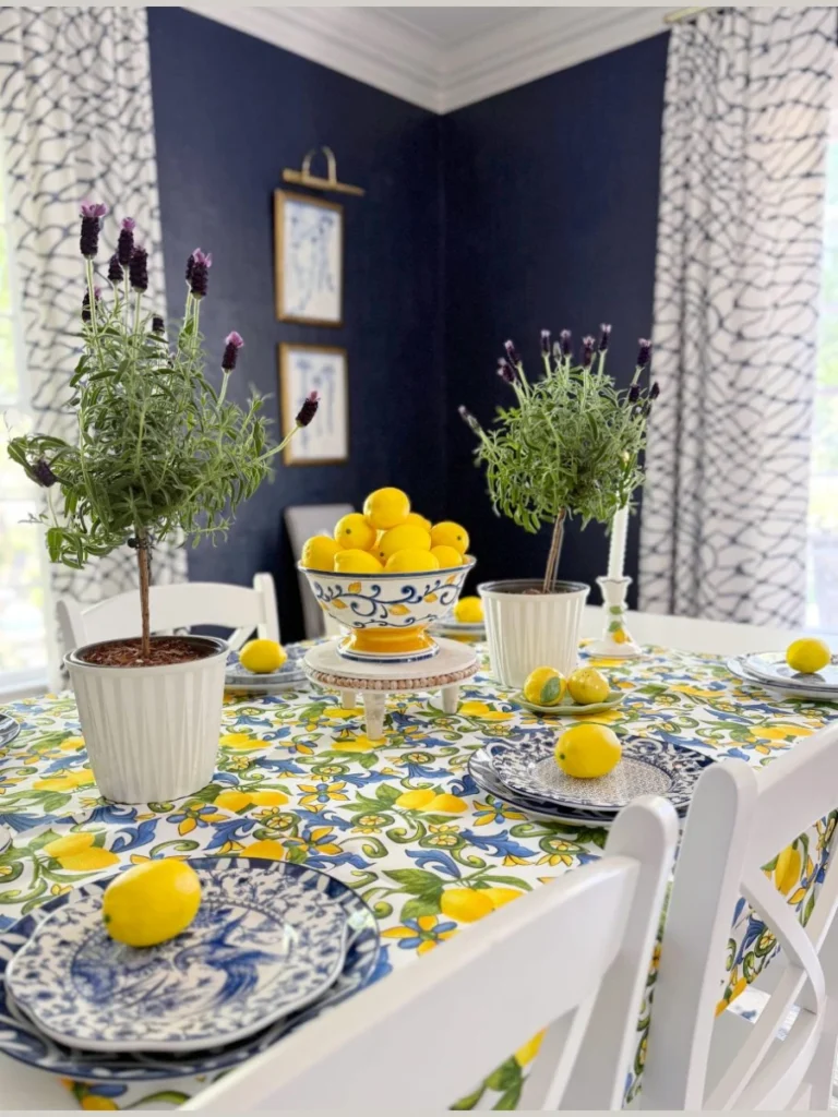 Amalfi Coast Royal Blue and Bright Lemon Contrasts