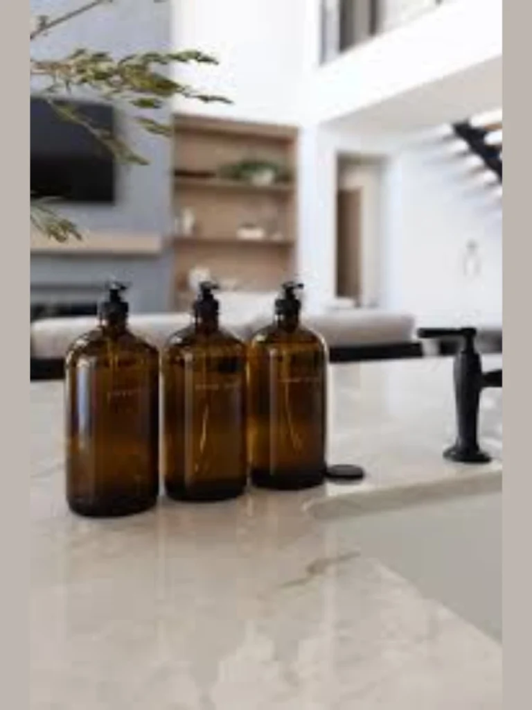 Amber Glass Apothecary Soap Pumps