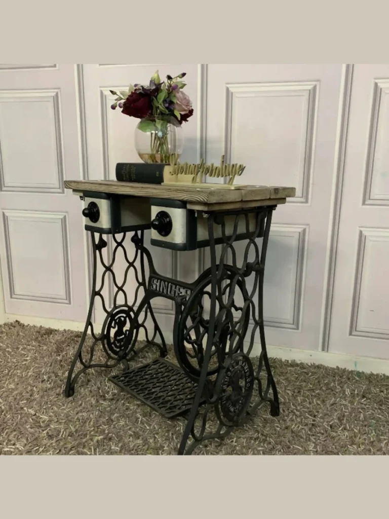 Antique Cast Iron Sewing Machine Side Tables