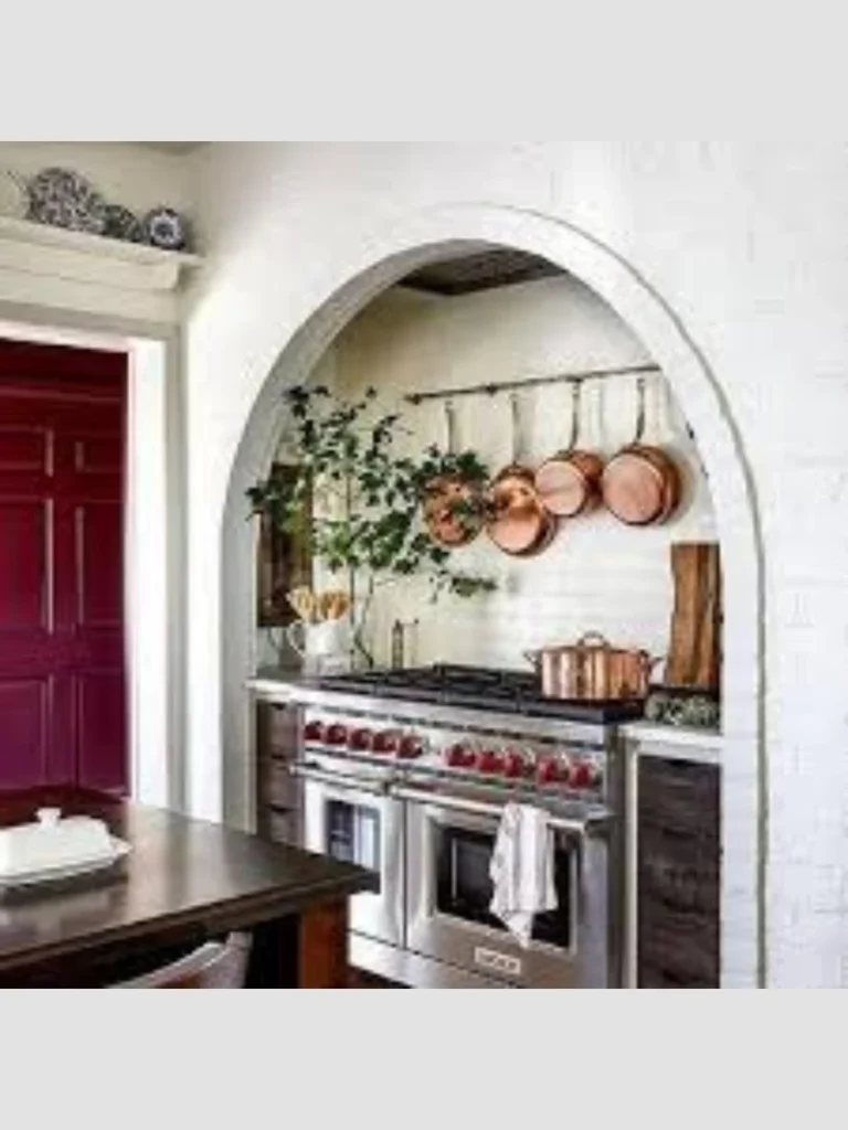 Arched Plaster Hearth Mirror Alcove Framing