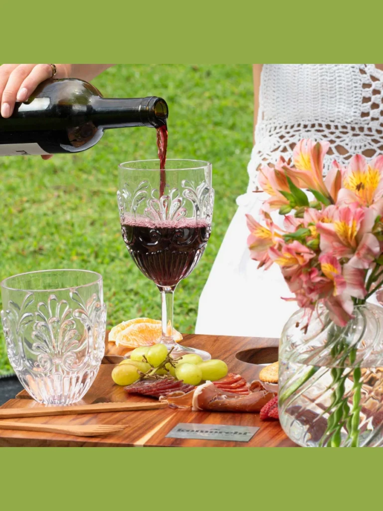 Arrange Shatterproof Acrylic Clear Wine Goblets for Safe Outdoor Toasting