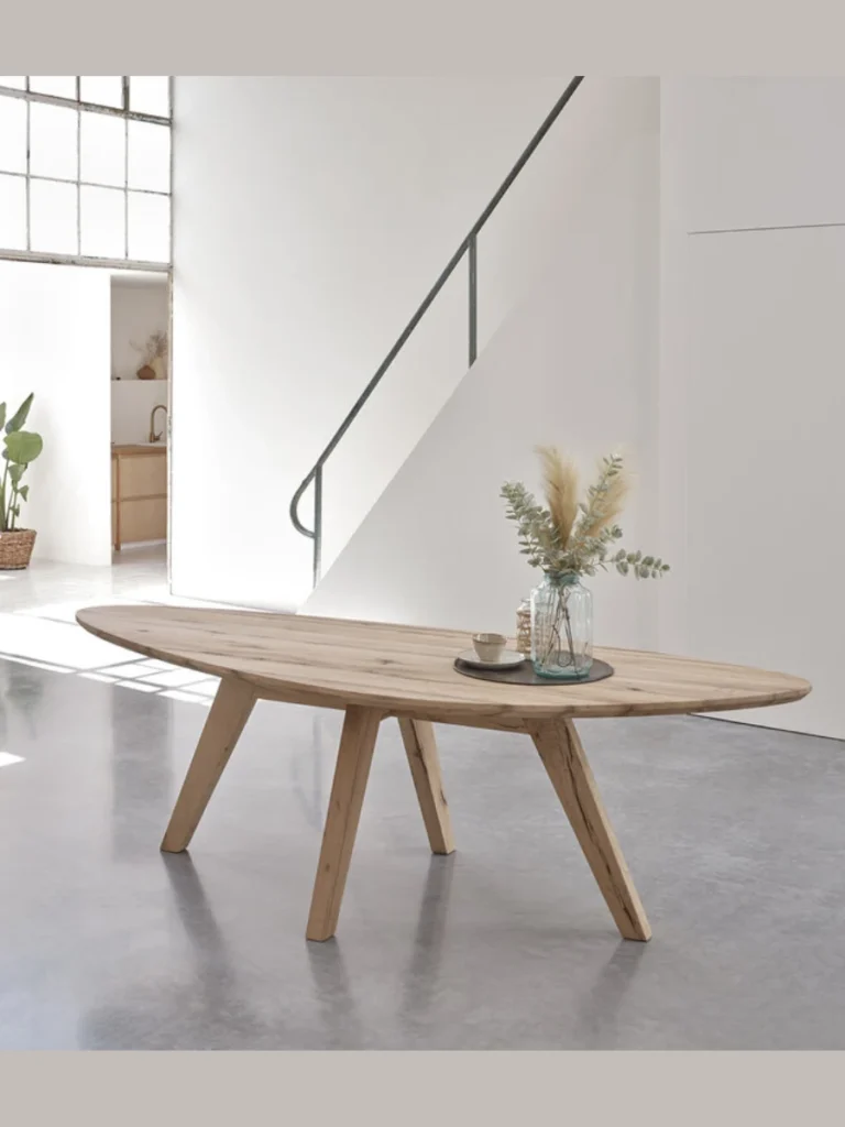 Asymmetric Pale Oak Pebble Shapes