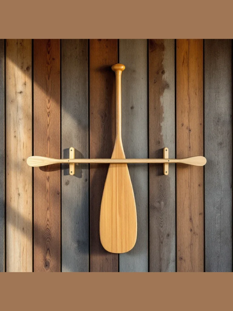 Asymmetrical Wall Mounted Vintage Wooden Paddles