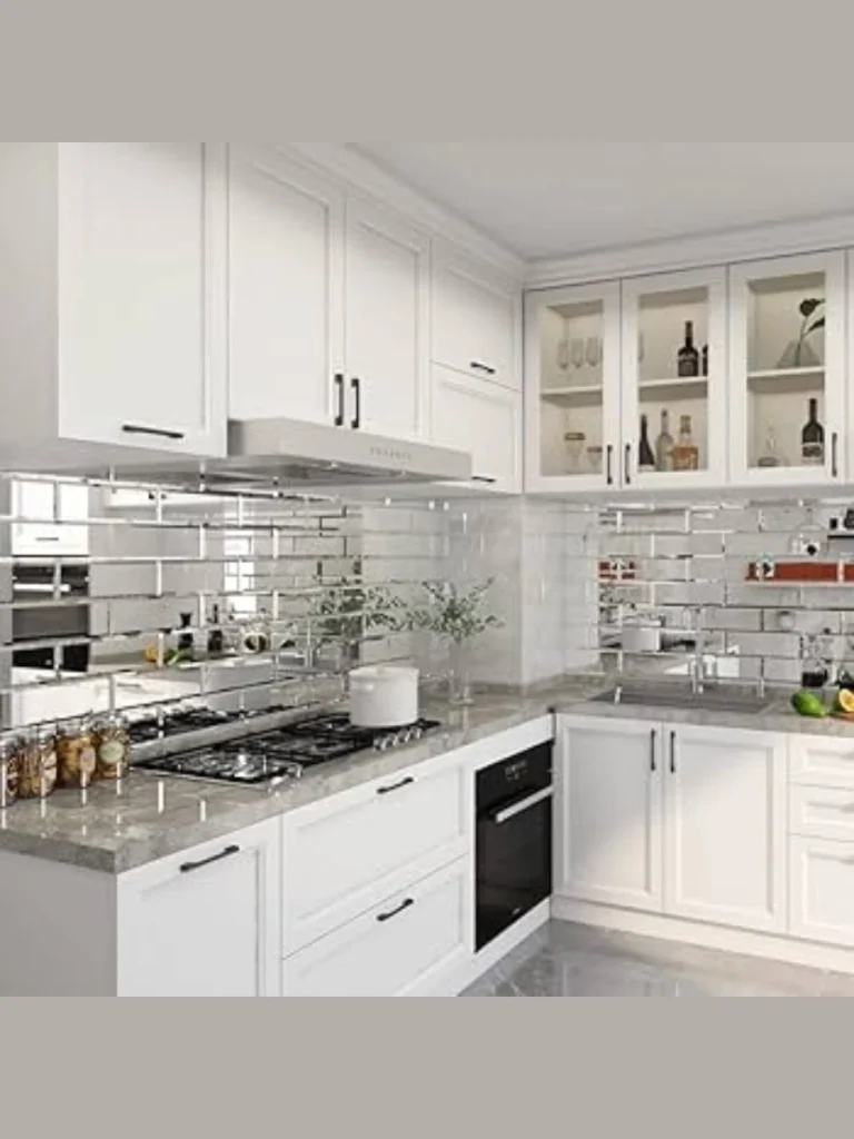 Beveled Geometric Metro Mirror Tile Grids