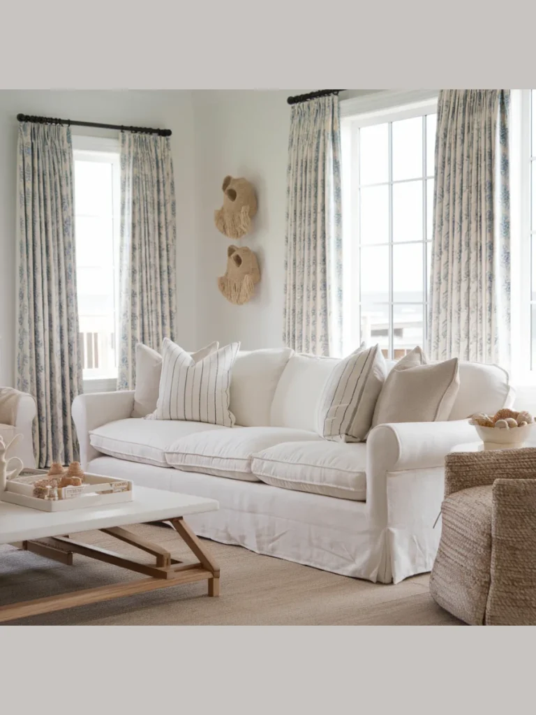 Bleached Belgian Flax Linen Slipcovers