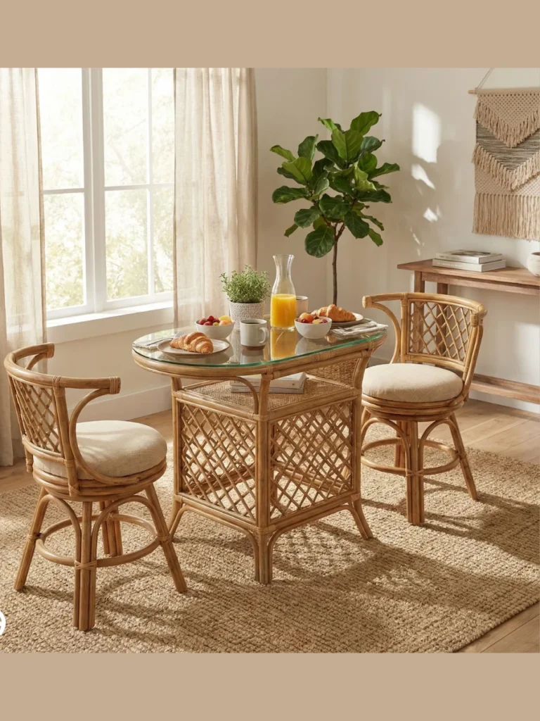 Bohemian Woven Rattan Seating Duos