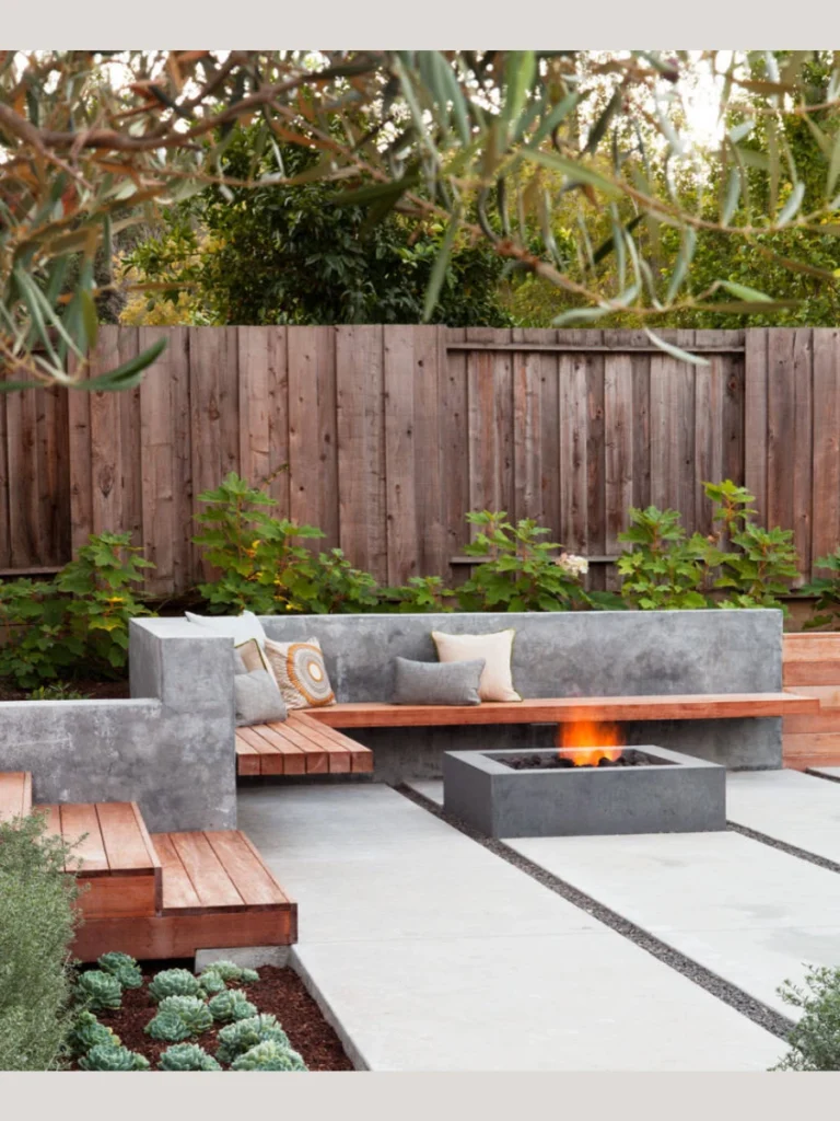 Built In Concrete Stucco Benches