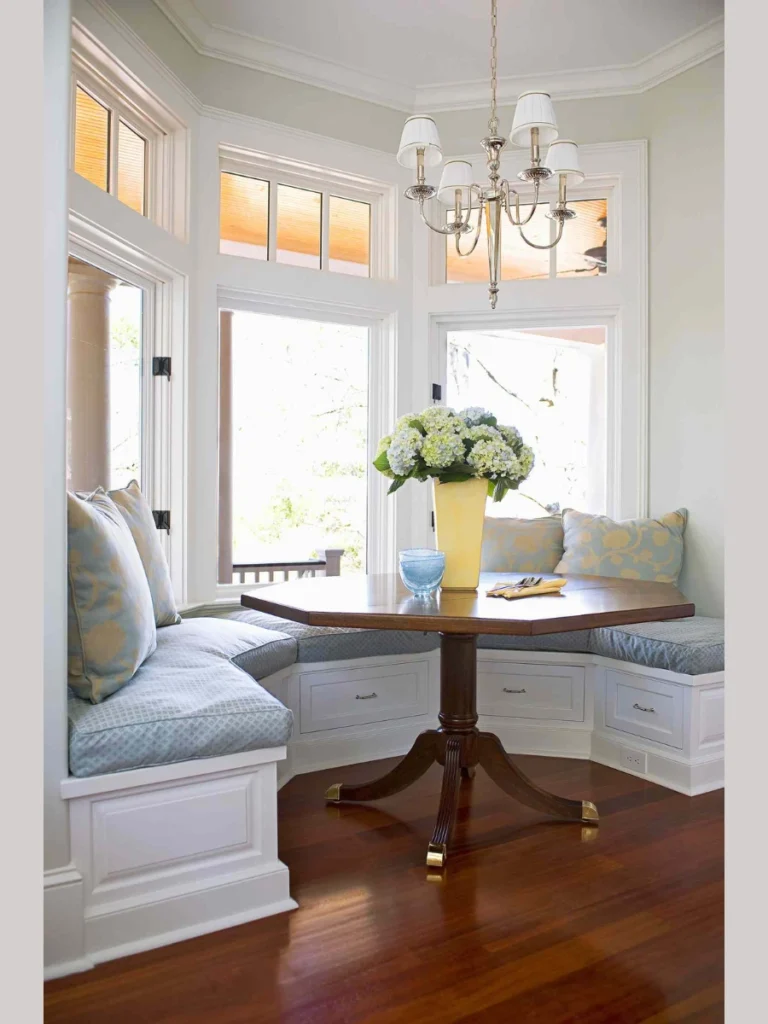 Built In Custom Banquette Seating For Maximum Capacity