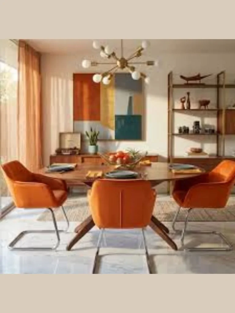 Burnt Orange Velvet Dining Chair Slipcovers
