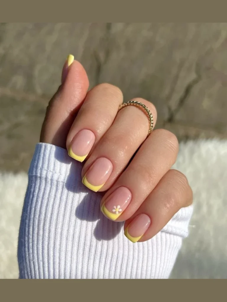 Buttercup Yellow French Smile Tips