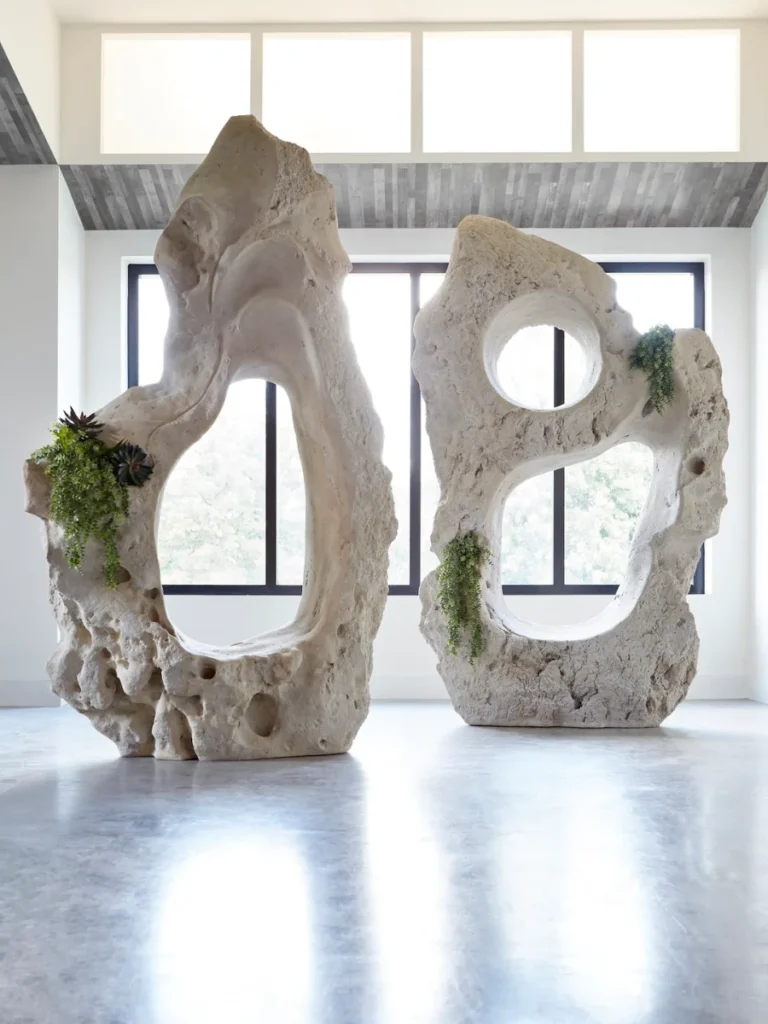 Cast Stone Abstract Floor Sculptures