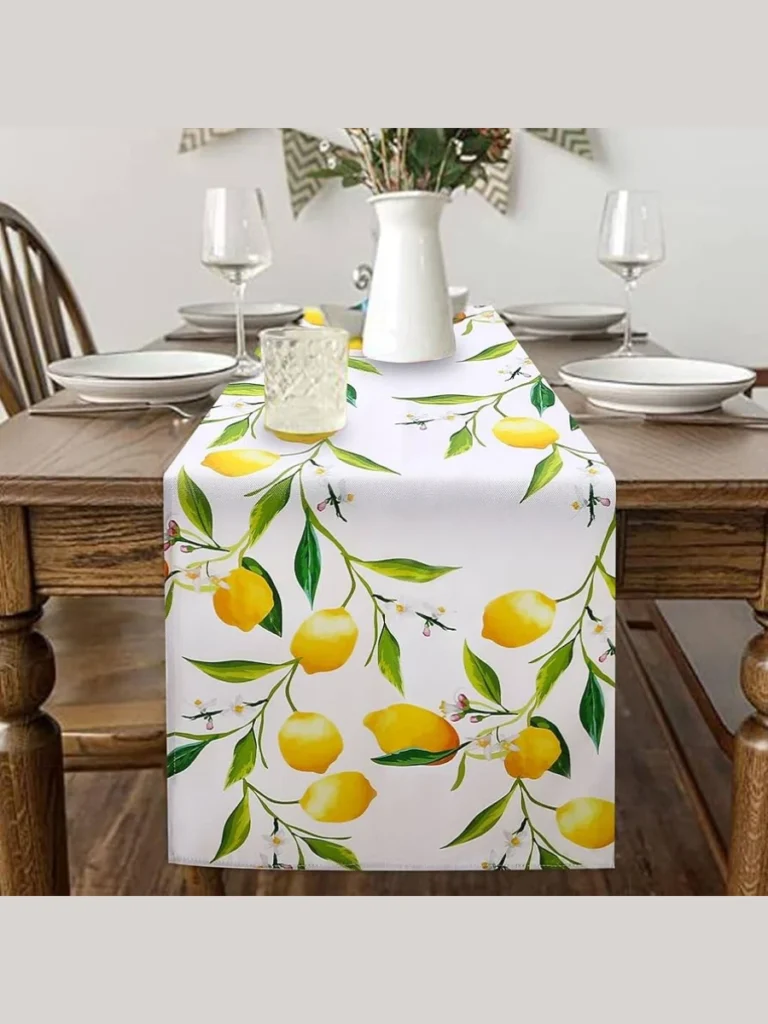 Citron Yellow Linen Table Runners