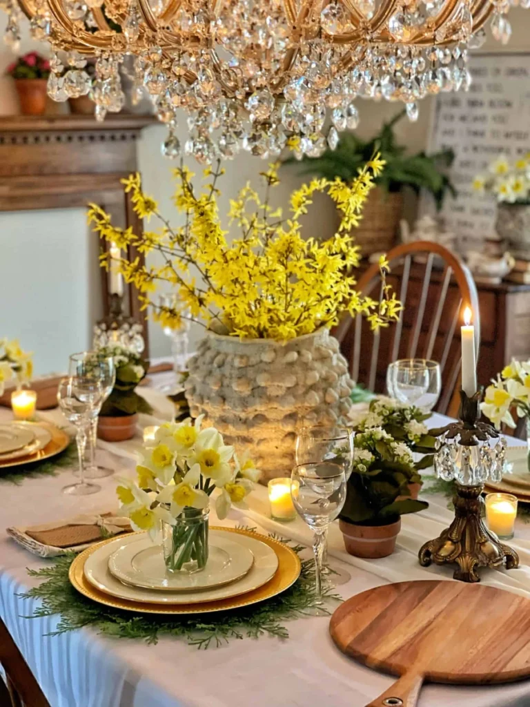 Citrus Fruit and Yellow Forsythia Branch Duos