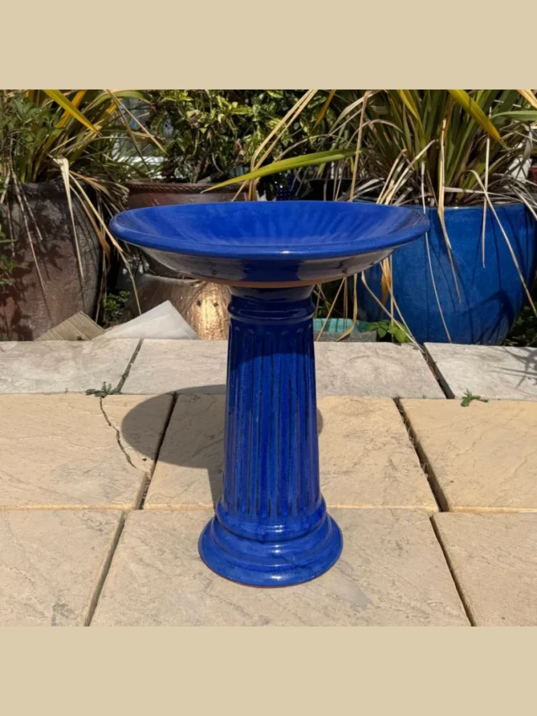 Classic Blue Glazed Ceramic Pot Insets
