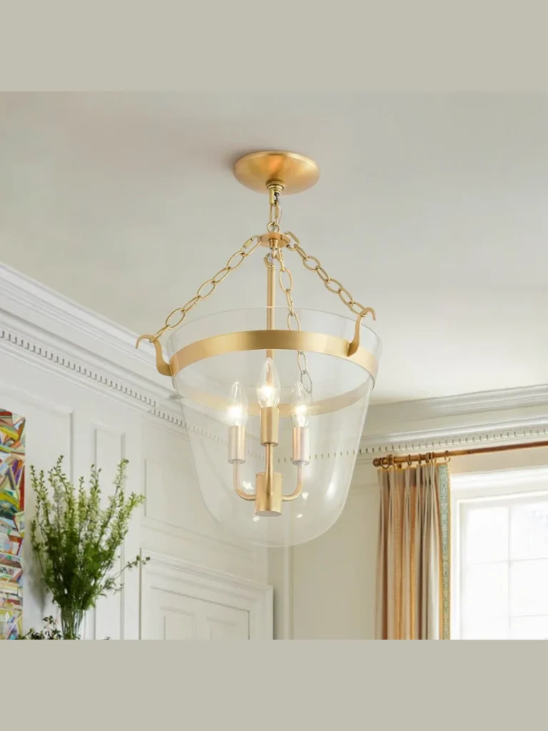 Classic Clear Glass Bell Pendant Lighting Fixtures