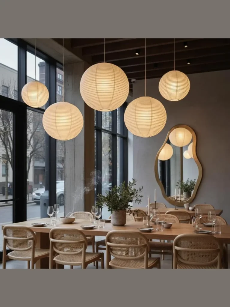 Classic Giant Sphere Lanterns For Round Wooden Tables