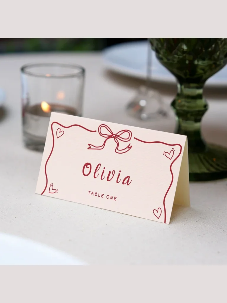 Clear Acrylic Custom Name Place Cards