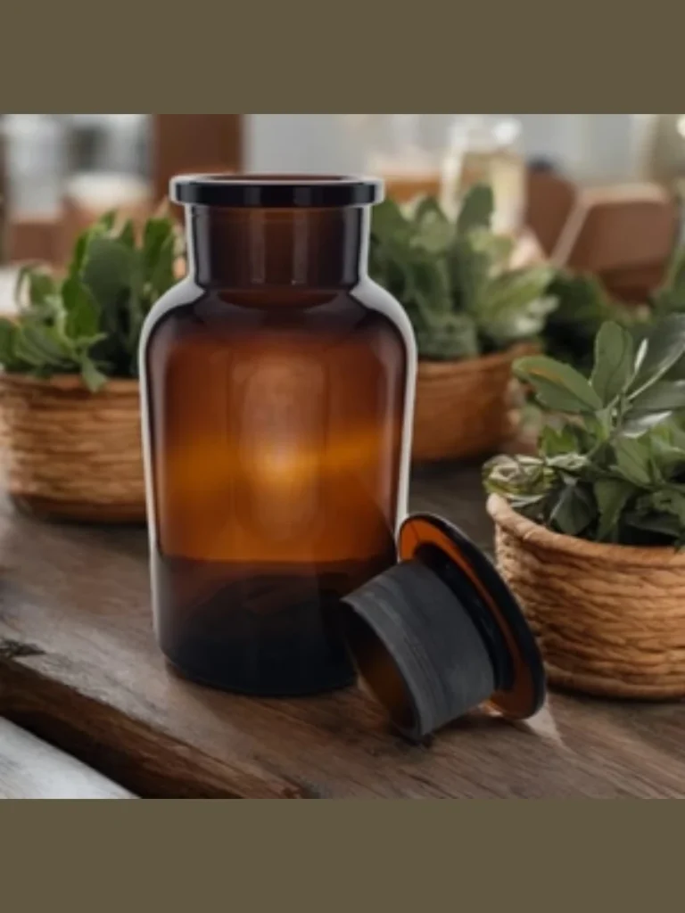 Clear Amber Glass Apothecary Bottles
