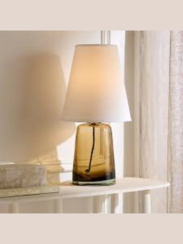 Clear Amber Glass Table Lamps