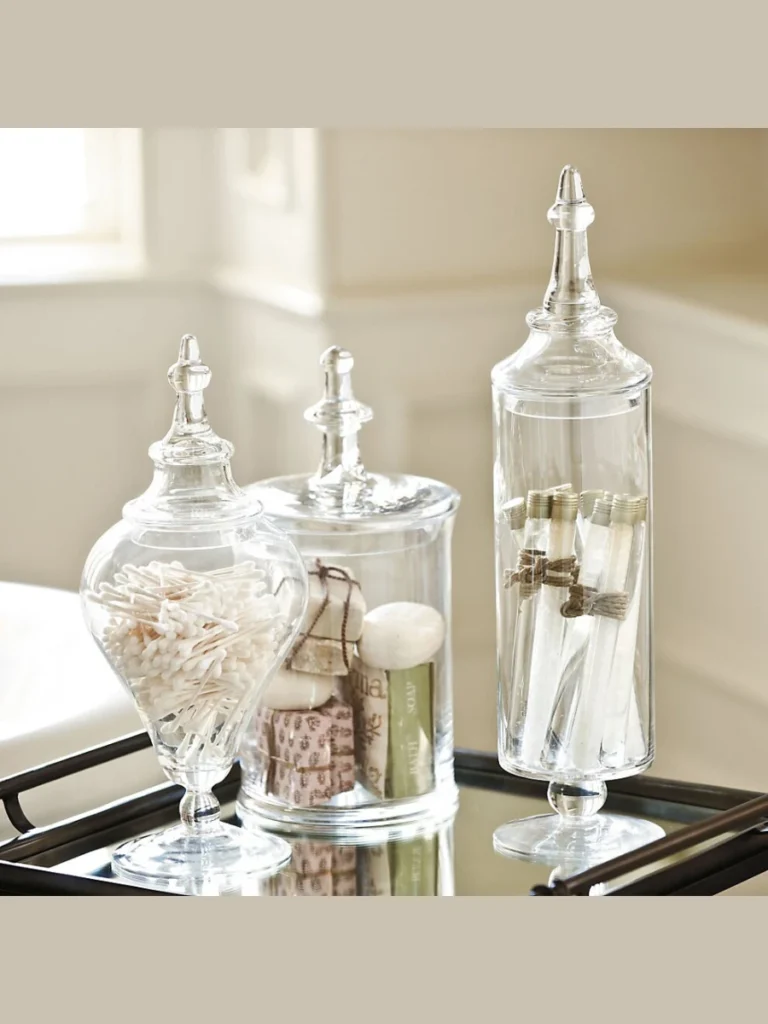 Clear Glass Apothecary Storage Jars