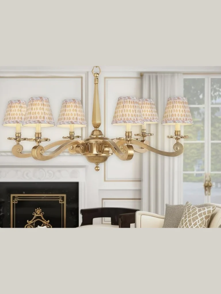 Clip On Fabric Lampshades for Instant Chandelier Upgrades