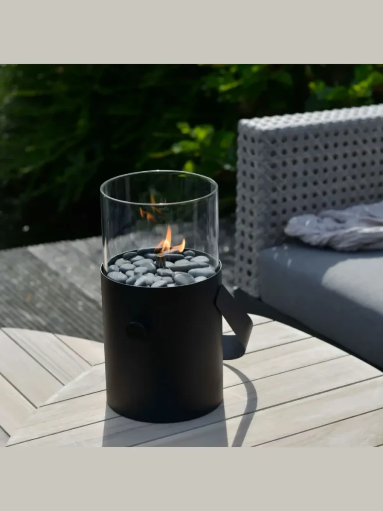 Cluster Matte Black Lanterns with Automated Fake Candle Systems