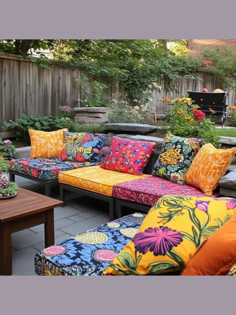 Colorful Retro Atomic Geometric Accent Pillows