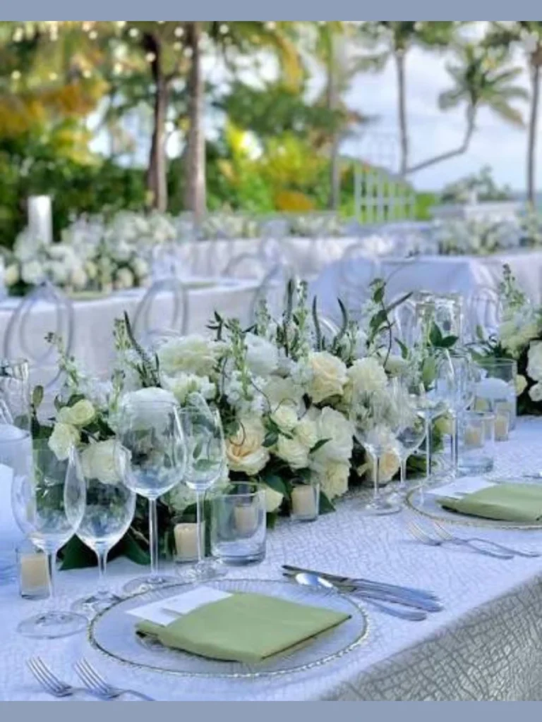 Crisp White Ranunculus and Sage Green Foliage