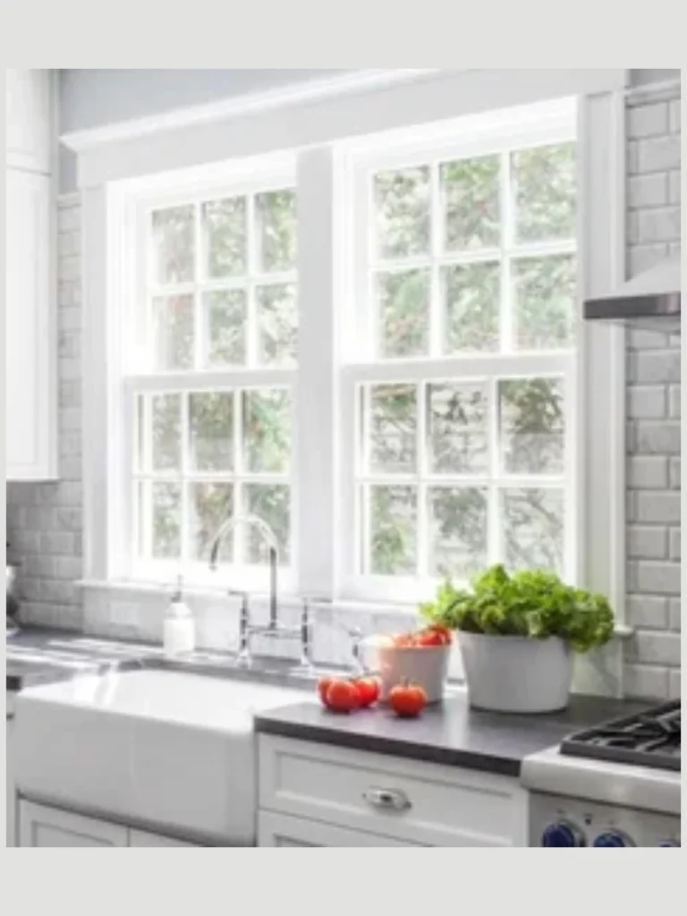 Cross Ventilated Double Hung Kitchen Windows