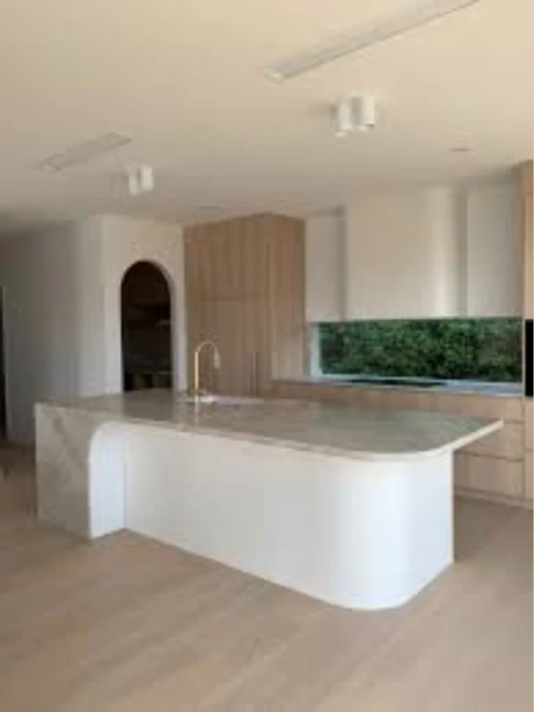 Curved Plaster Range Hood Sculptures