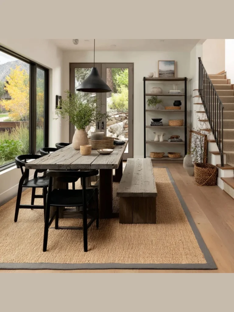 Dark Espresso Sisal Foundations With Traditional Kilim Overlays