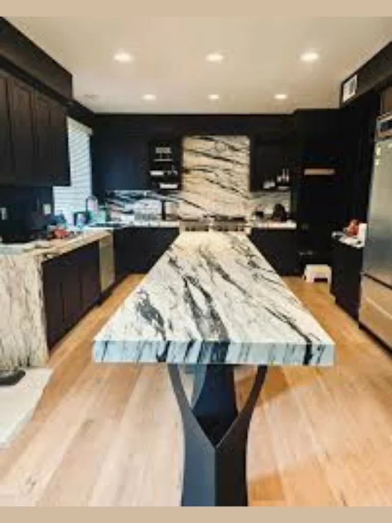 Deep Charcoal Paonazzo Marble Accents