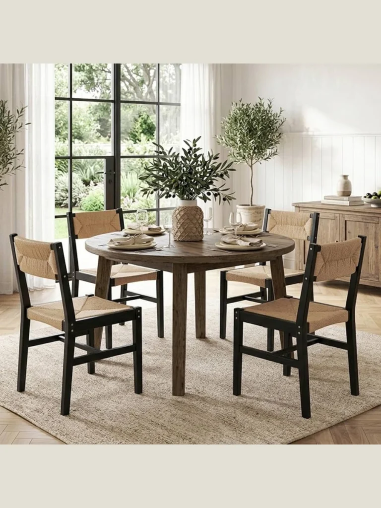 Deep Charcoal Stained Beech with Open Weave Cane